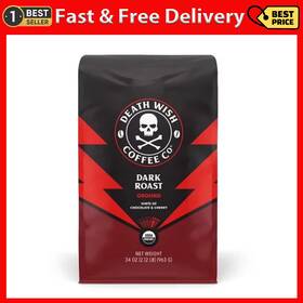 Death Wish 705353365447 Dark Roast Ground Coffee - 34 Oz. Extra Bold And Strong