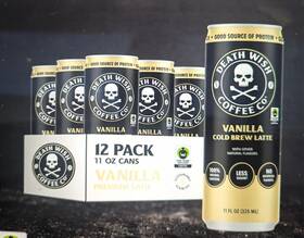 Death Wish Coffee 705353225727 Iced Cold Brew 8g Protein Fair Trade Vanilla Latte