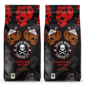 Death Wish Coffee 711181518740 Peppermint Mocha Flavored Ground 18 Ounce