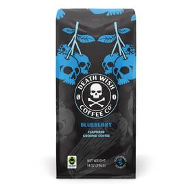 Death Wish Coffee 810063343590 Fair Trade Ground Blueberry 14 Ounce Pack Of 1