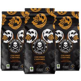 Death Wish Coffee 810063344658 Coconut Caramel Ground 27 Ounces