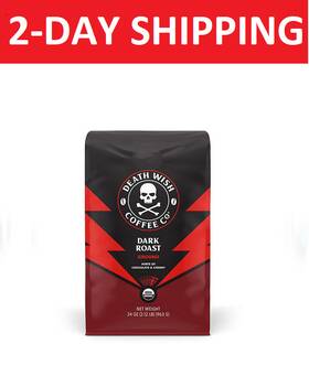 990320324 Death Wish Coffee Dark Roast Ground 34 Oz
