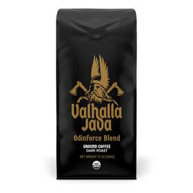 Death Wish Coffee Co. 744110550139 Valhalla Java Dark Roast Ground 12 Oz Bold And Intense