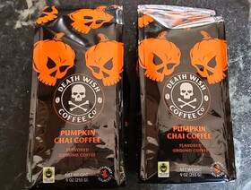 Death Wish Coffee Co 810063343941 2 Co. Pumpkin Chai Ground 9oz Bags 5/25