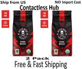 Sns198dea34304 Death Wish Coffee Co Organic And Fair Trade Dark Roast Ground 10oz -2 Pack