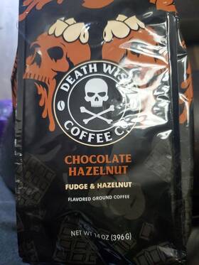 Sns-198-dea-34324 Death Wish Coffee Flavored Ground Chocolate Hazelnut 14 Oz Exp 7/27/24
