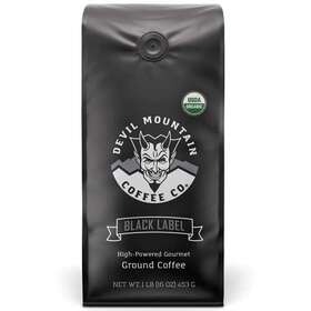 Devil Mountain Coffee 716417985617 Black Label Dark Roast Ground Strong High Caffeine Grounds Us