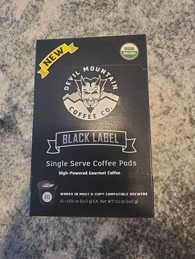 Devil Mountain Coffee Co 759321638873 Black Label K-cups 10 Total Exp. 3/2024