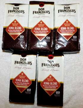 Don Francisco 072323049424 5 Franciscos Coffee Kona Blend Medium Roast Whole Beans 10 Oz 2 And 6/2024