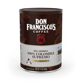 329-84638 Don Francisco S Franciscos Premium Colombia Supremo Ground Coffee Rich Aromatic 100% Arab