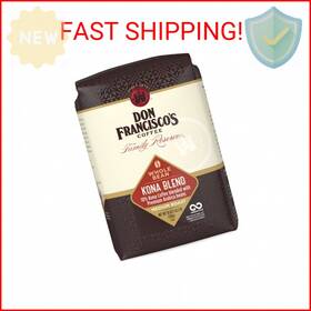 Don Franciscos 072323049516 Kona Blend Whole Bean Coffee Medium Roast 100% Arabica 18 Oz