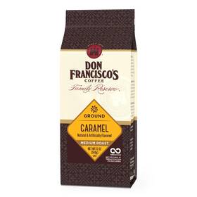 Don Franciscos 072323049776 Caramel Flavored Ground Coffee 12 Oz Bag