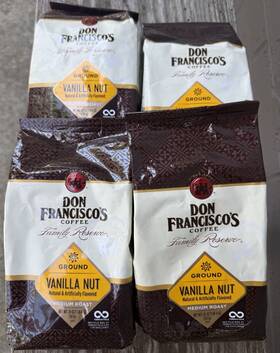Don Franciscos 220831 Vanilla Nut Medium Roast Ground Coffee 20oz 4-pack