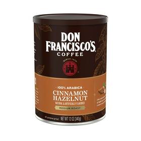 Don Franciscos Coffee 445043323373 100% Arabica Cinnamon Hazelnut Medium Roast 12 Oz