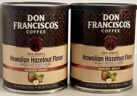 Don Franciscos Coffee 5622s Francisco Hawaiian Hazelnut Flav Grnd Cof 2 10oz Cans Priority Mail Al Hi Pr