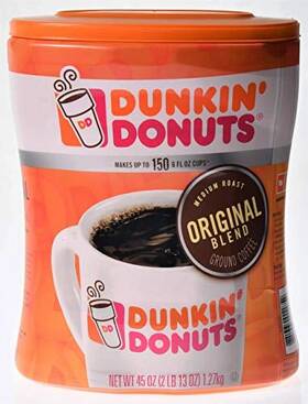 Donuts 313055710771 Original Ground Coffee 45oz - Makes Up To 150 6floz Cups 2pack