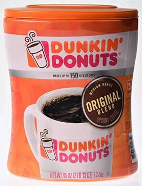 Donuts 313102074078 Original Ground Coffee 45oz - Makes Up To 150 6floz Cups 2pack