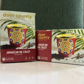 Door County Coffee 445002212236 Jamaican Me Crazy Flavored Ground 20 Count Single S