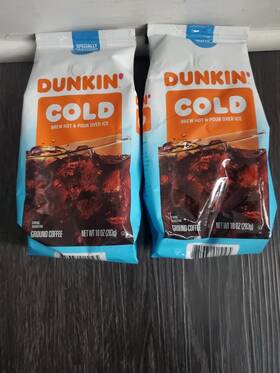 Dunkin 313102490441 2x Cold Ground Coffee 10 Ounce Pack Of 2 Exp 8/12/25