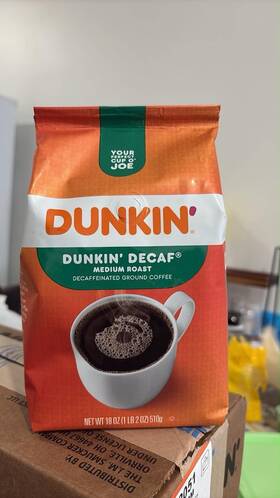 8133401644 Dunkin Dunkinft Decaf Medium Roast Ground Coffee Decaffeinated 6-pack
