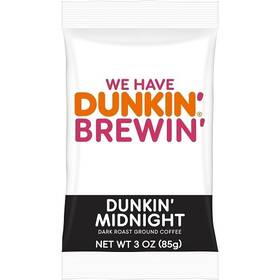 Dunkin 881334014129 Dunkinft Midnight Fraction Pack Roast And Ground 3 Ounce 24 Per Case