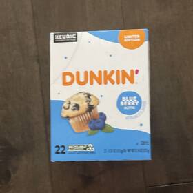 Dunkin 881334014921 Blueberry Muffin Medium Roast Keurig K-cup 22 Pods Exp November 16 2024