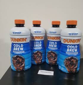 Dunkin 881334016499 Cold Brew Coffee Concentrate Liquid 31 Oz X 4 Bottle