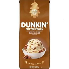 Dunkin 881334017069 Butter Pecan Ground Coffee Limited Edition 11 Oz