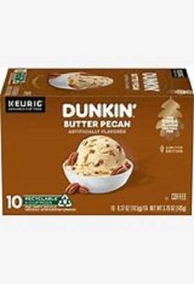 Dunkin 881334017083 Butter Pecan K-cups Limited Edition 10 Ct. A Flavor You Will Fall For