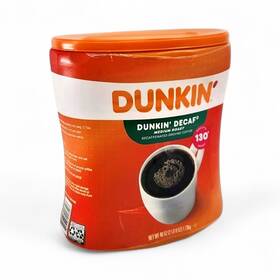 Dunkin 881334017403 Dunkinft Decaffeinated Medium Roast Ground Coffee Canister - 40 Oz