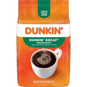 B0byb72j4v Dunkin Dunkinft Decaf Ground Coffee Medium Roast 18 Oz Bag