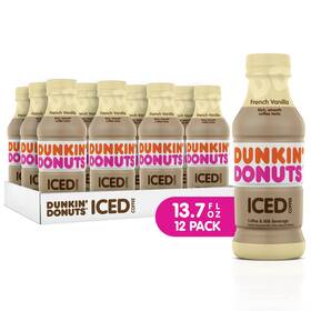 04900007239 Dunkin Donuts Dunkinft French Vanilla Iced Coffee Drink 13.7 Oz Bottle 12/carton Fsh