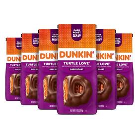 Dunkin Donuts 445047719745 Dunkinft Turtle Love Dark Roast Ground Coffee 11oz - Pack Of 6