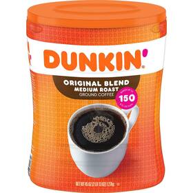 Dunkin Donuts 695641088311 Original Blend Ground Coffee Medium Roast 45 Ounce