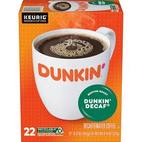 Dunkin Donuts 696595842004 Dunkinft Decaf Medium Roast Coffee 22 Countpack Of 4
