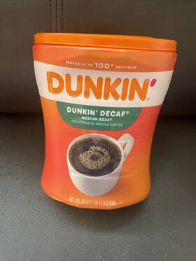 8133401293 Dunkin Donuts Dunkinft Original Blend Decaf Ground Coffee Medium Roast 30 Oz. Bb 09/25