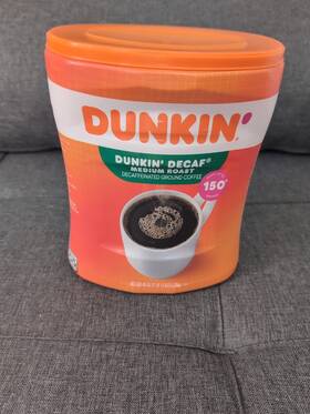 Dunkin Donuts 881334011869 Exp 9/21/2024 Dunkinft Decaffeinated Ground Coffee Medium Roast 45 Oz