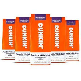 Dunkin Donuts 881334014006 Dunkinftft Coffee Midnight Roast 16 Oz Bag Pack Of 5