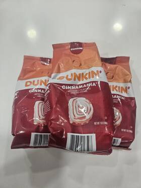 Dunkin Donuts 881334016598 3 Cinnamon Roll Flavor Cinnamania Ground Coffee 7 Oz Each 11/25
