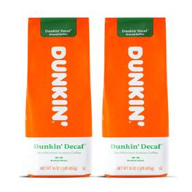 Dunkin Donuts 881334016826 Coffee Decaf 16 Oz Bag Pack Of 2