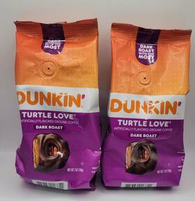 Dunkin Donuts /dunkin 881334016611 Turtle Love Dark Roast Ground Coffee 7 Oz 2 Pack