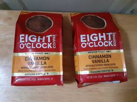 Eight Oclock 011141102522 Cinnamon Vanilla Med. Roast Ground Coffee By Oftclock 2 Bags Exp. 7-15-25
