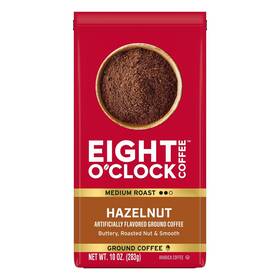 Eight Oclock 011141102966 Oftclock Coffee Hazelnut Ground Medium Roast Arabica 10 Oz