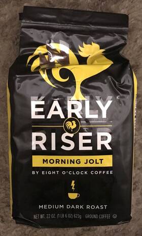 Eight Oclock 011141103666 Early Riser Morning Jolt Coffee 22oz. Medium Dark Roast-new