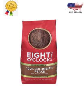 Eight Oclock 629721788020 Oftclock 100% Colombian Peaks Medium Roast Ground Coffee 30 Oz Bag