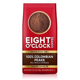 Eight Oclock Coffee 011141101198 100% Arabica Colombian Peaks Medium Roast Ground Certified 20 Oz