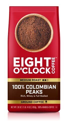 Eight Oclock Coffee 011141101242 100% Colombian Peaks 30 Ounce Pack Of 1 Medium Roast Ground Rich