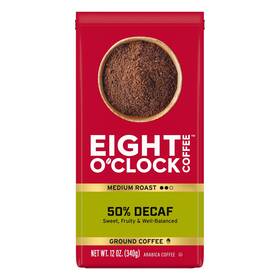 103250 Eight Oclock Coffee 50% Decaf Ground Medium Roast 12 Ounce Pack Of 6 - Half-caf