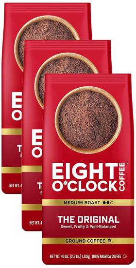 Eight Oclock Coffee 711181288674 Medium Roast Ground 42 Ounce Pack Of 3