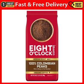 Eight Oclock Coffee Company 313028193136 Oftclock Medium Roast Ground 100% Colombian Peaks 30 Oz
